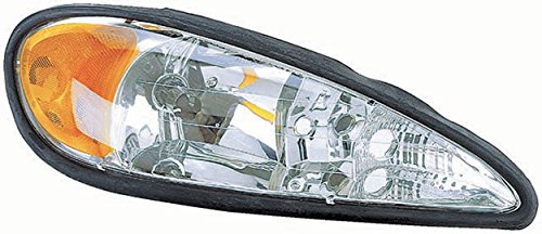 APDTY 112505 Headlight Headlamp Right Passenger For 1999-2005 Pontiac Grand Am (Replaces 16526012, 22672208, GM2503196)