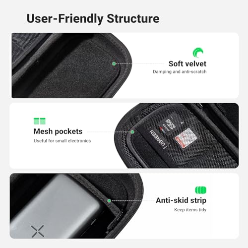 UGREEN Electronic Organizer, Travel Organizer for Electronics Accessories Water-resistant Shockproof External Hard Drive Case Small Travel Case for Cables, Chargers, SD Cards, Hard Disk, Flash Drives