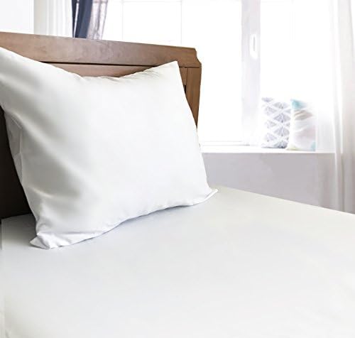Crib / Toddler Bed Sheet and Pillowcase Set (PURE WHITE) 100% Premium Cotton by Dreamtown Kids