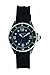 Akribos XXIV Women's AK502BK Ceramic Case with Silver Accents and Black Rubber Strap Watch