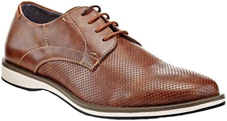 Franco Vanucci Men’s Formal Classic Brogue Derby Lace Up Perforated Casual Dress Oxfords Shoes