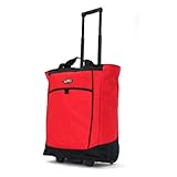 Olympia Fashion Rolling Shopper Tote - Red
