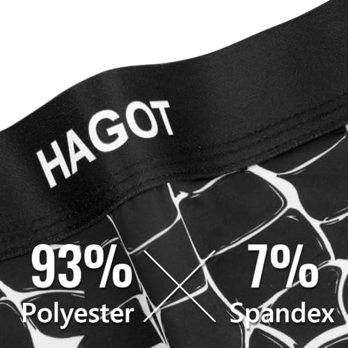 HAGOT 3/5/6 Pack Men's Boxer Shorts, Cotton Underwear, Soft and Stretchy