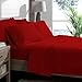 Bare Home Queen Sheet Set - Luxury 1800 Ultra-Soft Microfiber Queen Bed Sheets - Double Brushed - Deep Pockets - Easy Fit - 4 Piece Set - Bedding Sheets & Pillowcases (Queen, Red)