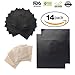 14 Piece Complete Set - Stove Burner Covers - 8 Gas Stove Burner Liners - 2 Grill Mats - 4 Sandwich Toaster Bags - Grill Accessories - Grill Mat Non Stick - Gas Stove Burner Covers, Stove Cover Master