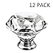 Dresser Crystal Knobs - 30MM 12 PCS Glass Crystal Drawer Knobs Pulls Cabinet Handle for Home Kitchen Wardrobe Cupboard