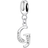 CYIPAN Alphabet 26 Letter A to Z Crown Pendant Charm Compatible for Women Bracelets Necklaces in 925 Sterling Silver with CZ Charms,Mother's Day Birthday Women Jewelry