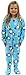 PajamaMania Footed Family Matching Blue Fleece Penguin Pajamas