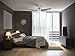 Canarm LTD Calibre BPT 48 Frosted Glass 1 Bulb Light Kit, 48-Inch Ceiling Fan with 3 Blades, Grey/White Brushed Pewter