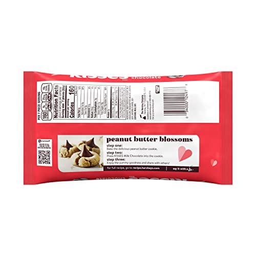 HERSHEY’S KISSES MILK CHOCOLATE, VALENTINE’S CANDY BAG, 10.1 OZ