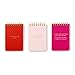 Kate Spade New York Spiral Notepad Set of 3, Blush, Red, Pink, She Statements