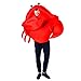 flatwhite Adult Unisex King Crab Costume,Red,One Size
