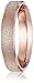 LOVE Beauties 4mm Women's Titanium Rose Gold Wedding Band Ring