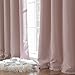 Best Home Fashion Premium Blackout Curtain Panels - Solid Thermal Insulated Window Treatment Blackout for Bedroom - Back Tab & Rod Pocket – Dustypink - 52