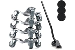 Nellyke Furniture Movers Dolly Furniture Movers with Wheels, Portable Moving Rollers Leg Dollies for Heavy Furniture, 3 Wheels Small Flat Dolly, 800 Lbs Capacity