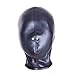 Adult Sex Toy Leather Costume Restraint Mask Hood All Closed Mouth Gag Headgear Harness Hood Fetish Bondage Head Mask (Head < 58cm, Black)thumb 1