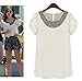 Benibos Women Casual Short Sleeve Slim Batwing Chiffon T-shirts Elegant Tops Blouse