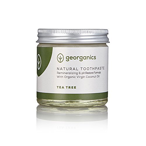 georganics Remineralizing Natural Organic Coconut Oil Toothpaste 60Ml - Tea Tree