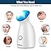 HOMFUL Upgraded Nano Ionic Facial Steamer Warm Mist Humidifier Atomizer Humidifier Moisturizing Face Spa Steamer Blackhead Remover Kit