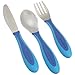 Gerber Graduates BPA Free 3 Pack Graduates Kiddy Cutlery Set - Blue