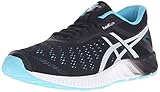 ASICS Women's Fuzex Lyte Running Shoe,Onyx/White/Turquoise,7.5 M US