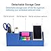 Leven Desk Organizer with Extra Storage Case, Large Space Desktop Magazine File Holder with 3 Vertical Compartments for Office Organization