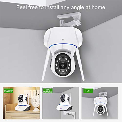 WiFi Camera 1080P Home Security Dome Camera Baby Monitor WiFi IP Surveillance Camera HD Night Vision Motion Tracker Auto-Cruise Remote Monitor by WEILIGU