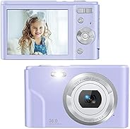Zostuic Digital Camera 36 Mega Pixels Small Camera 1080P Vlogging Camera Portable Camera with 16X Digital Zoom