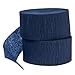 4 rolls of 72.5ft, NAVY / DARK BLUE Crepe Paper Streamers 290 ft Total - Made in USA!