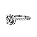 NANA Round Brilliant Cut Solitaire Engagement Ring Made with Pure Brilliance Swarovski Zirconia