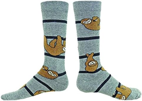 Wright Avenue Sloth Novelty Cotton Mens Crew Sock