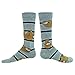 Wright Avenue Sloth Novelty Cotton Mens Crew Sporty Sock ( Gray - Large )