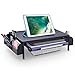 Metal Monitor Riser Stand and Computer Desk Organizer with Drawer, Black, by Simple Trendingthumb 2