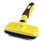 Rosmax Self Cleaning Slicker Brush,Dog Brush for Grooming,Removes Tangled Knots,Mats,Undercoat and Loose Hair with Minimal Effort,Easy to Clean,Fits Small,Large Dog and Cat,Short and Long Hair