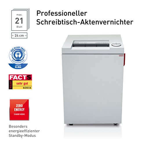 ideal. 2465 Continuous Operation Strip Cut Deskside Paper/CD/DVD Shredder, 19-22 sheet, 9 Gal. Bin, 3/4 HP Motor, P-2 Security Level