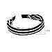 Sea Team Wire Headband Stylish Retro With Bow-tie Stripe Print for Women and Girls Black and White