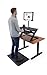 iMovR ZipLift+ Standing Desk Converter with Ergonomic Tilting Keyboard Tray in Black with EverMat Portable Standing Mat