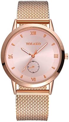 Hessimy Womens Fashion Watches New Ladies Business Bracelet Luxury Watch Casual Simple Stainless Steel High Hardness Glass Mirror Girls Gift Analog Quartz Wrist Watches for Women On Sale