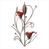 Gifts &amp; Decor Ruby Blossom Tealight Candle Holder Wall Sconce Decor (Kitchen)