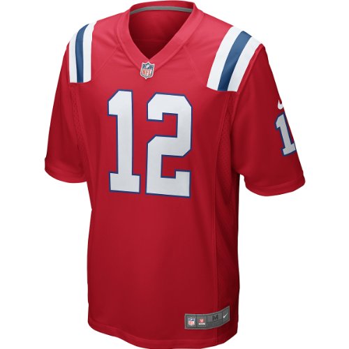 Nike NFL New England Patriots Tom Brady #12 Game Team Jersey University Red (XL)
