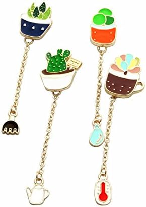 Xumengwu Succulent Potted Aloe Vera Potted Plant Enamel Pin Brooch Lapel Pin Fashion Jewelry