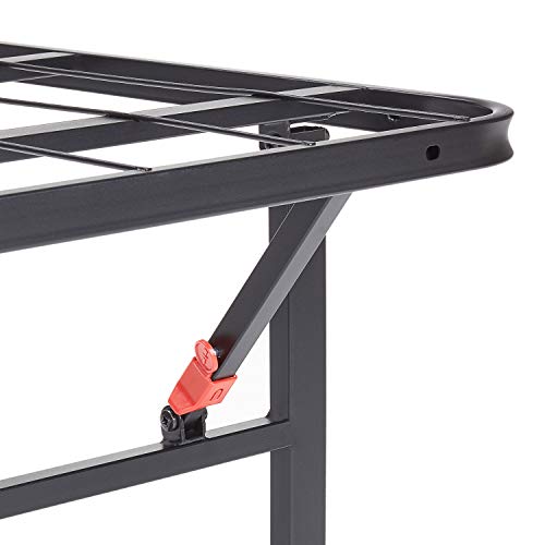 AmazonBasics Platform Foldable Steel Bed Frame, Black, Queen