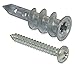 Qualihome Zinc Self Drilling Drywall Anchor Hollow Wall Anchor Kit with Screws - Metal Self Drilling Drywall Anchors with Wide Screw Fins - #8 Zinc Drywall Anchors Heavy Duty - 50 Pack - 75 Lbs