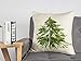 4TH Emotion Watercolor Christmas Tree Throw Pillow Cover Cushion Case for Home Decor Sofa Couch 18