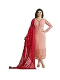Ready Made New Designer Indian/Pakistani Fashion Salwar Kameez for Women (Light Pink, LARGE-42)
