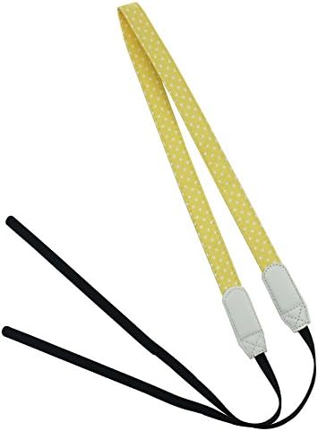 Alohallo Instax Mini Camera Shoulder Neck Strap Belt for Fujifilm Instax Mini 25/ 8/ 9/ 90/ 7S / 70 Instant Film Camera, Polaroid Socialmatic/ Z2300 Instant/ PIC300 Instant Camera (Yellow/ white dots)