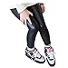 Hiigoo Girls Black Elasticity Faux Leather Pants Kids Thick Leggings Warmth Trousers for 2-14 Years Old Children