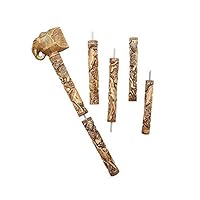 storeindya Wooden Walking Stick Hand Carved Royal Elephant Handle Cane with Six Detachable Joints