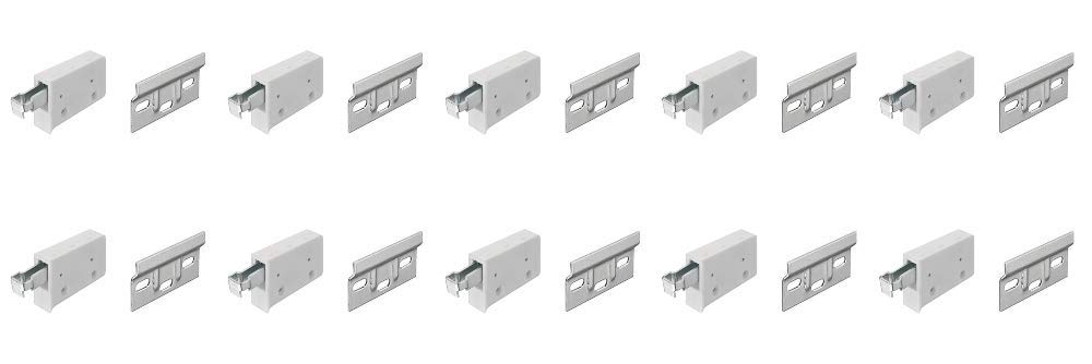 Hanging Bracket + Wall Hanger Plate 63mm Kitchen Cabinet Cupboard Wall Mounting & Overhead Wall Hanging 150kg Load Capacity x10