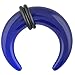One Acrylic Pincher: 14g Blue (SOLD INDIVIDUALLY. ORDER TWO FOR A PAIR.)